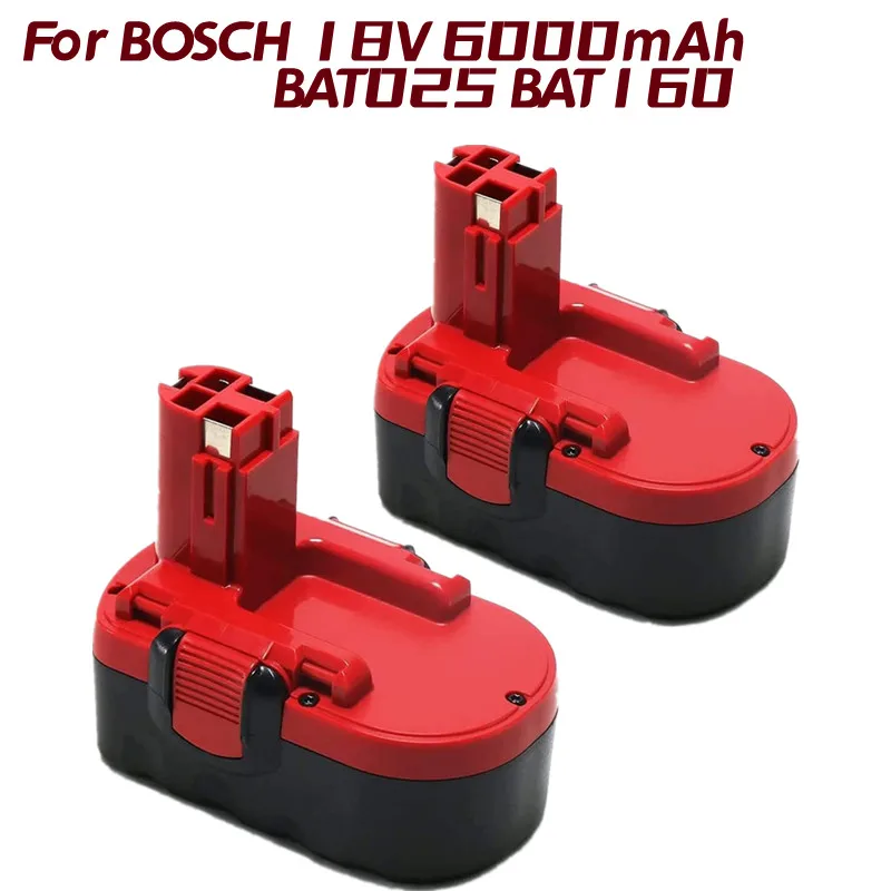 

2Pack BAT025 18V 6000mAh Battery for Bosch Ni-MH Replacement Battery BAT025 BAT038 BAT040 BAT041 BAT180 PSR18 GSR18 2607335536