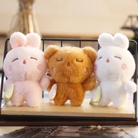 11 cm cute cute bunny plush pendant toy kawaii bear doll rag doll bag pendant boy girl personality keychain