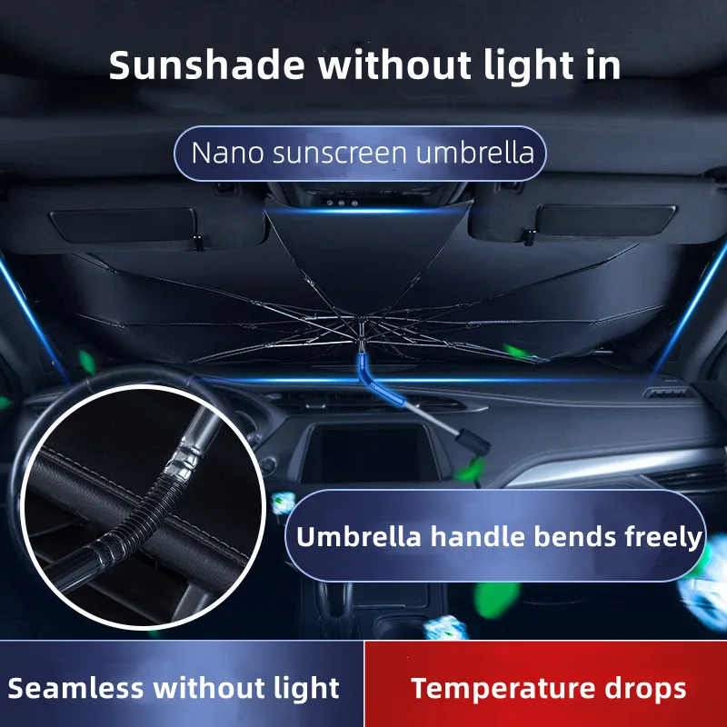 

Summer Auto Sun Protection Car Front Window Sun Shade Protector Umbrella Visor Foldable Car Interior windshield Sunshade Covers