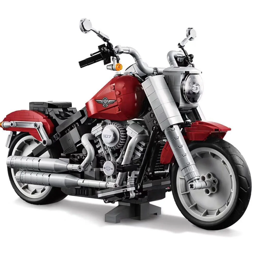 

91025 High-tech 42141 Harleyinglys Motorcycle Fat Boy blocks Vehicle 10298 Building Bricks 10269 Toys gift 42130