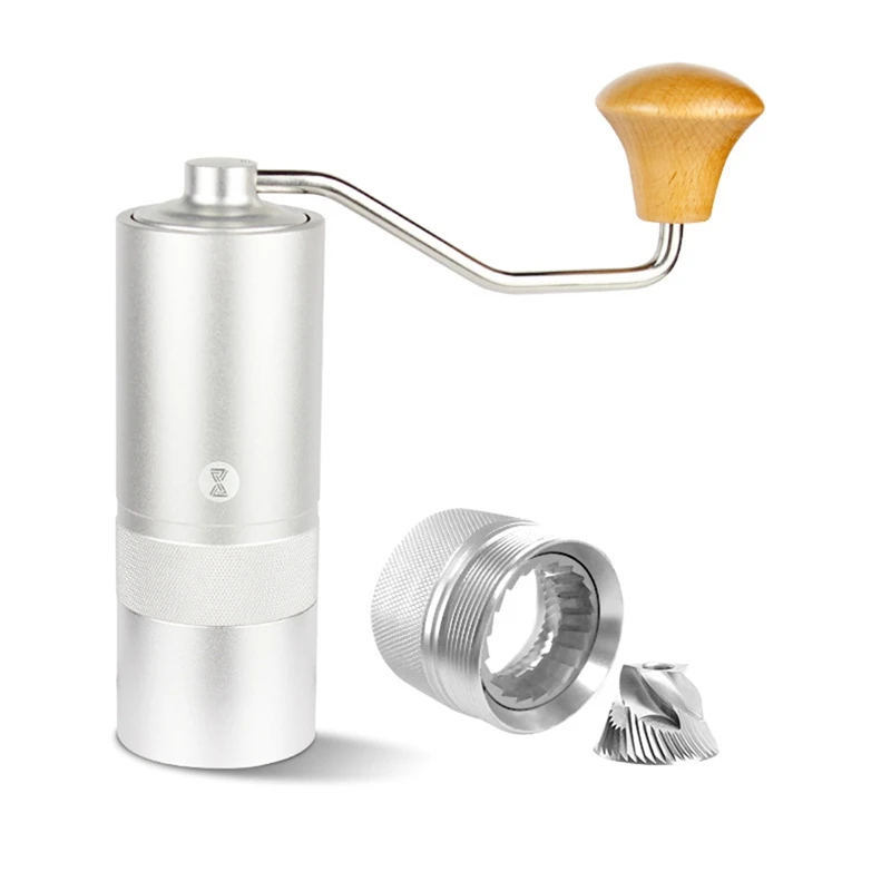 

Портативная ручная кофемолка, измельчитель из нержавеющей стали для приготовления эспрессо и зерен