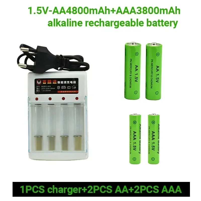100% Оригинальный аккумулятор 1 5 в AA4800mAh + AAA3800mAh щелочной Ni-MH V для часов мышей