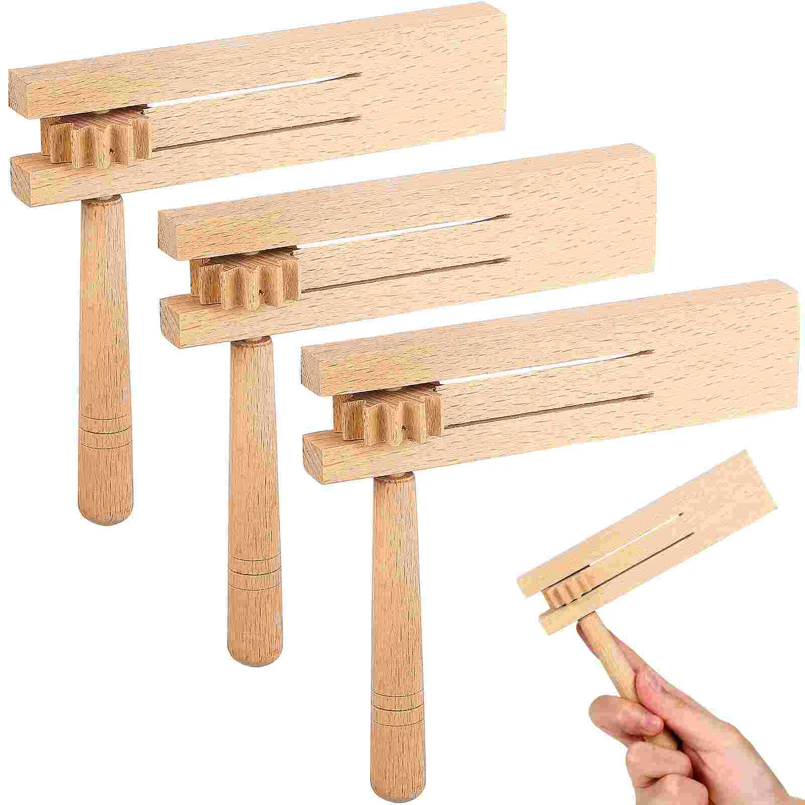 

3 Pcs Orff Instrument Music Toys Kids Matraca Toys Kids Wooden Ratchet Noise Maker Toys Rotating Ratchet Child