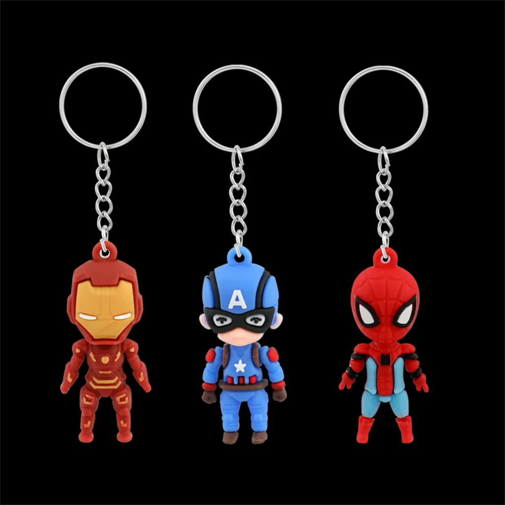 

Marvel Avengers Spiderman Pendant Keychain School Bag Pendant Cartoon Wallet Handbag Backpack Pendant Accessories Keyring