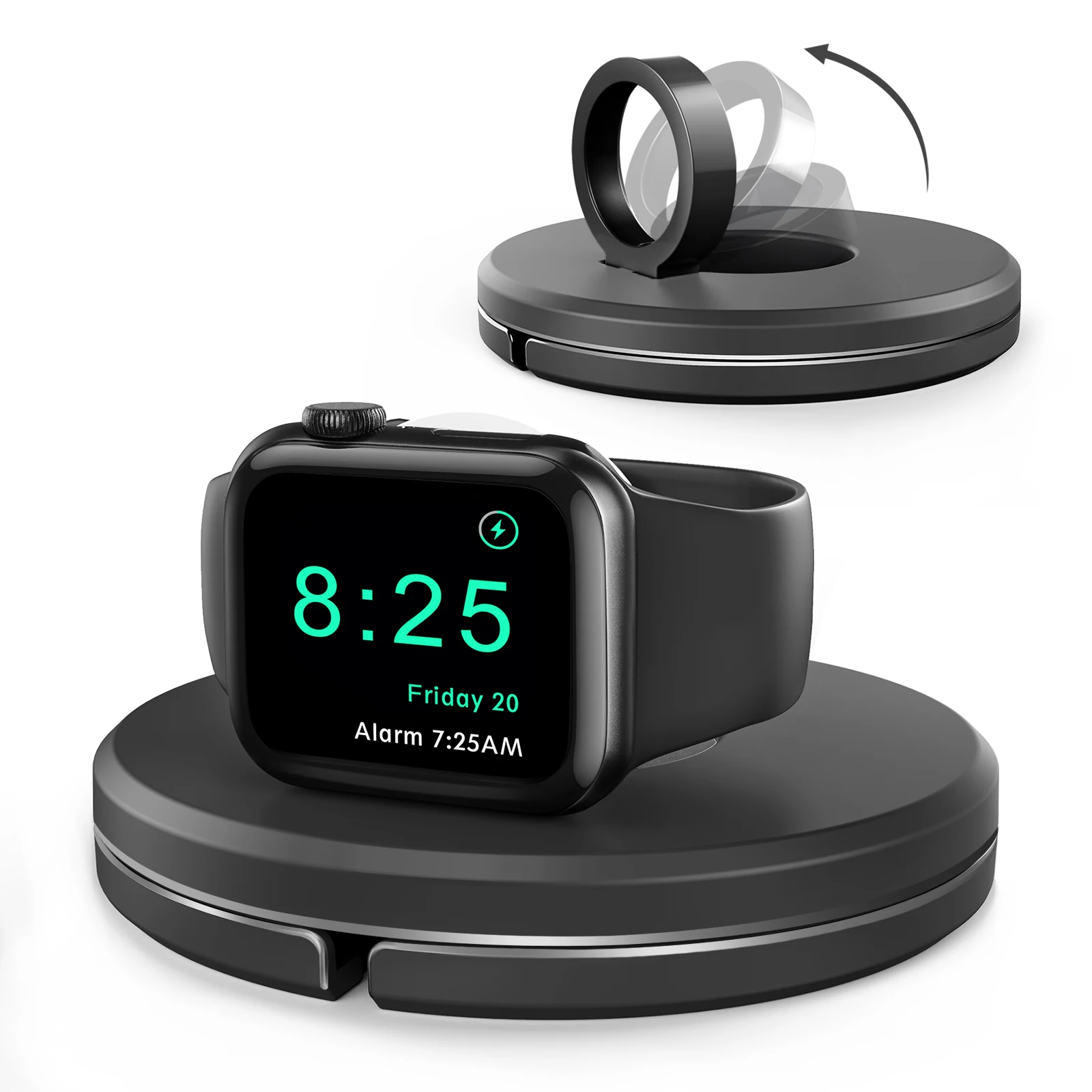 

Portable Charging Station Cable Management Dock Holder Organizer for iWatch Series 7 6 5 4 3 2,Charger Stand for Apple Watch