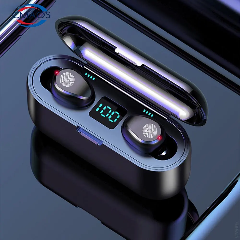 

TWS-стереонаушники F9 с поддержкой Bluetooth и сенсорным управлением