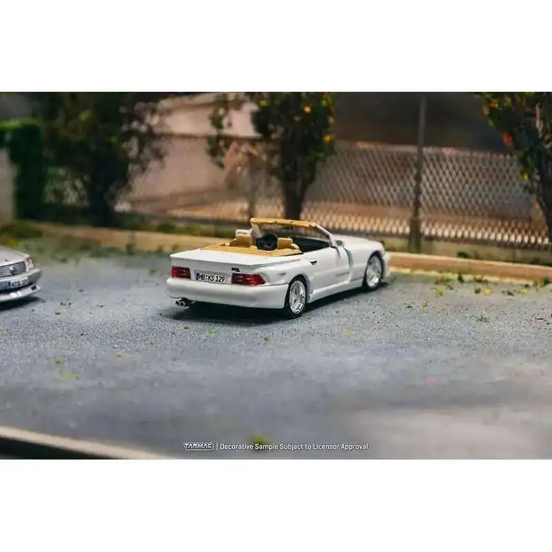 Фото TW в наличии 1:64 Mercedes Benz SL 500 Koenig Specials Белая литая под давлением модель автомобиля Коллекция игрушек Tarmac Works №4
