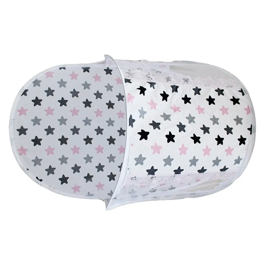 

Gray Pink Star Foldable Baby Mosquito net Mosquito Net