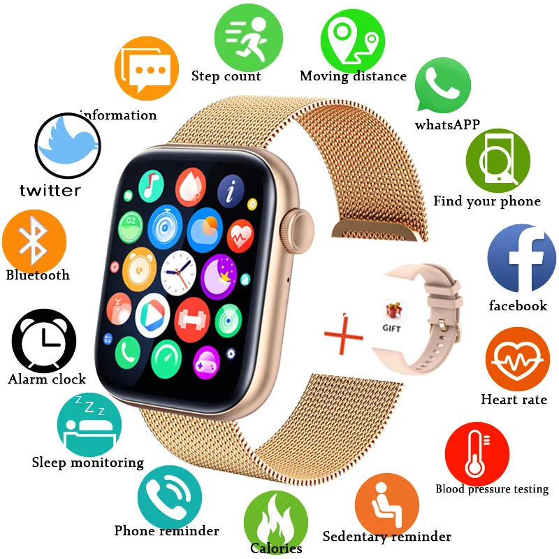 

New 1.85 inch Bluetooth Call Smart Watch Men Women Support 120 Sport Functions Waterproof Watches Rotary Keys Smartwatch Man+Box