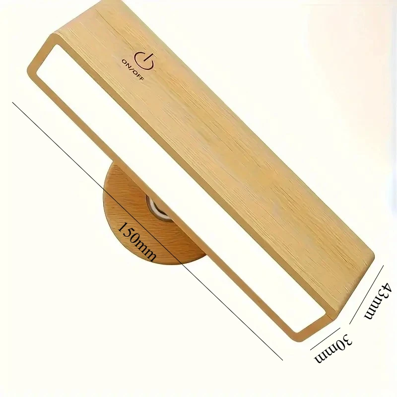 

Светодиодные настенные бра, перезаряжаемый деревянный настенный светильник, домашний беспроводной настенный светильник для спальни, лампа для чтения для прикроватной тумбочки