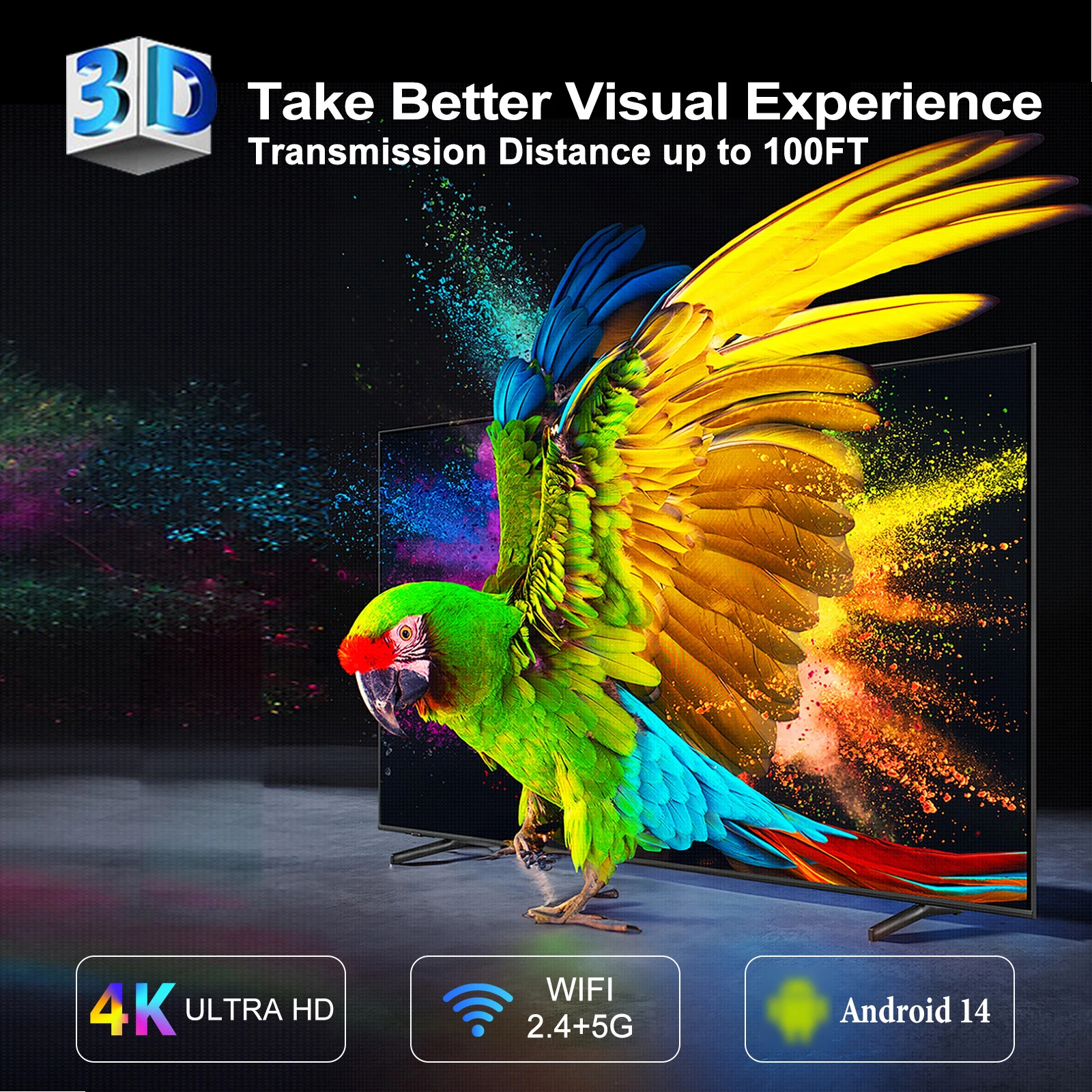 Фото ТВ-приставка Velec I96 Z9 MAX Smart TV Box на Android 14, 8+128 ГБ, 4K, Dual Wi-Fi (2.4G+5.8G), Bluetooth 5.0, медиаплеер для потокового вещания №5