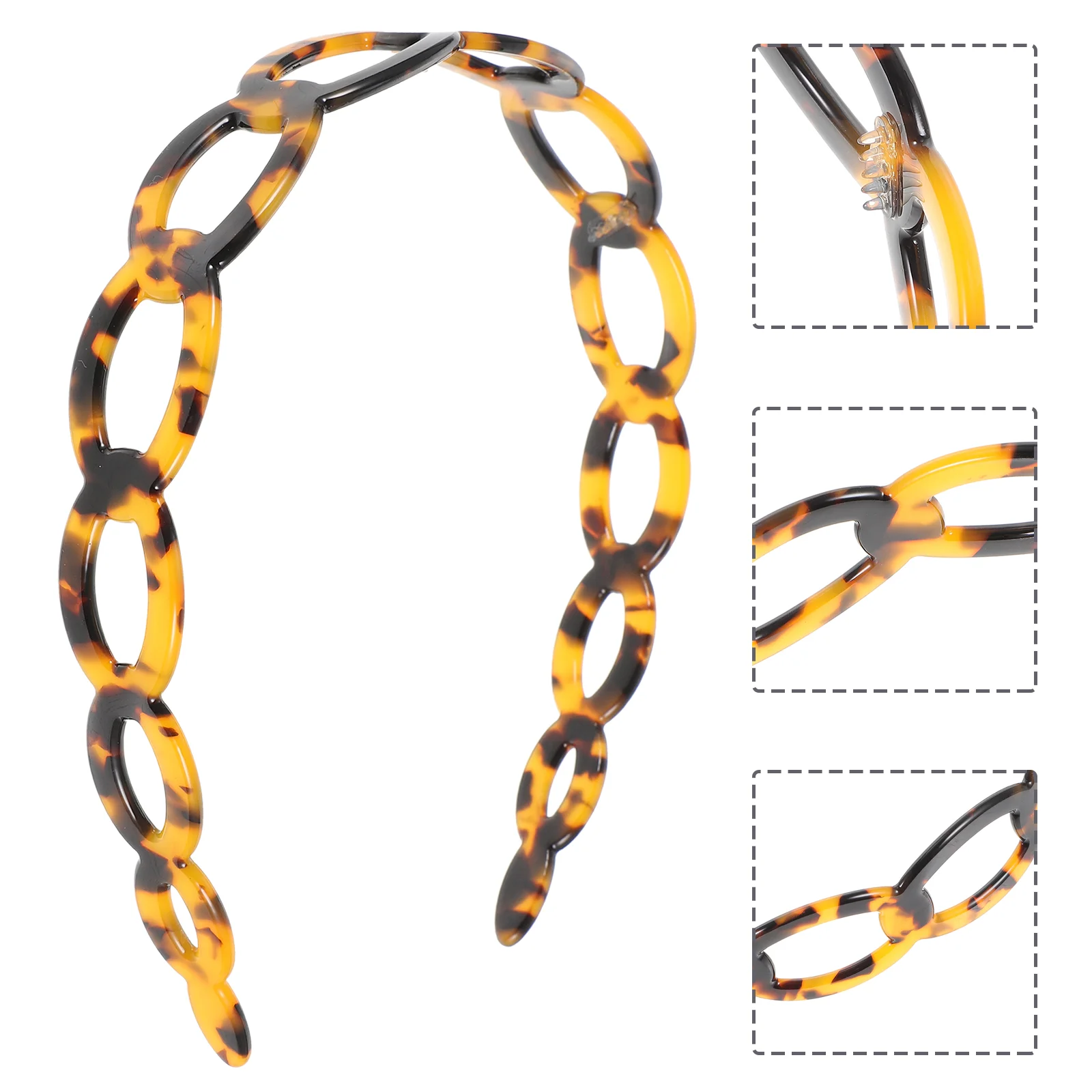 

Tortoiseshell Headband Sports Decor Fashion Hairband Non- Accessory Turtle Acetate Sheet Shower Miss Teeth