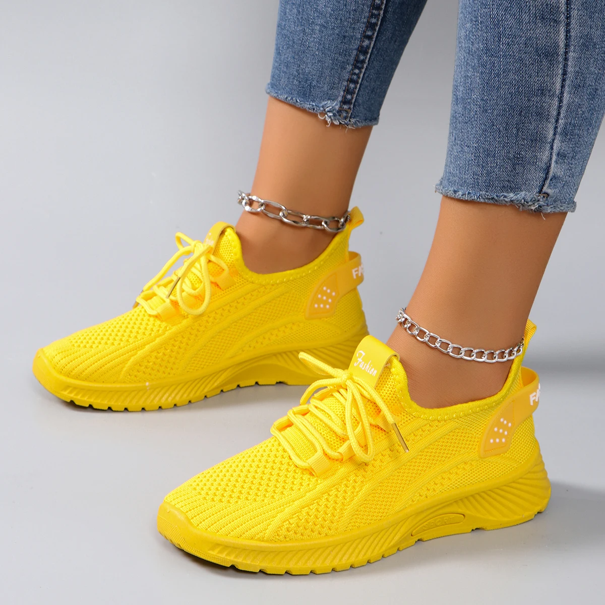 Весенняя женская спортивная обувь стильная дышащая легкая носимая повседневная