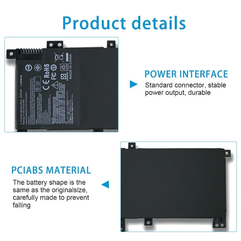 Фото Аккумулятор C21N1401 для Asus Y483L F455L X455L R455LD Y483LD X454LD 7.6V 38Wh №3