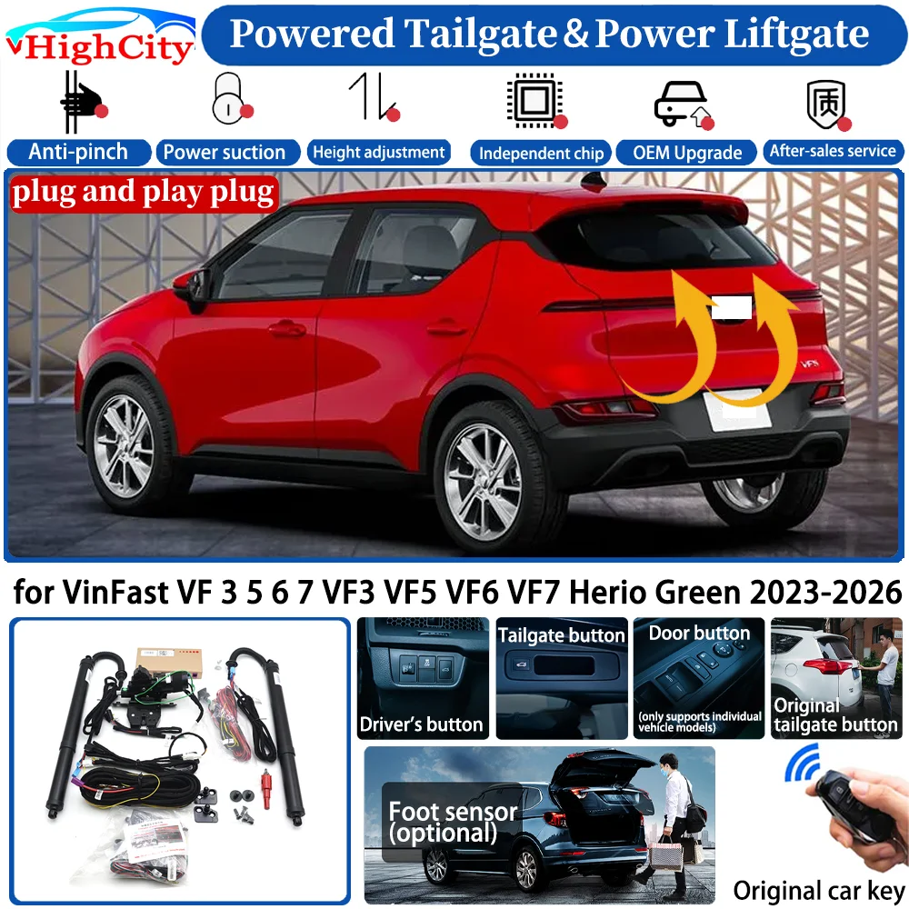 Фото Комплект автоматического электропривода багажника (Power Liftgate) для VinFast VF3, VF5, VF6, VF7, Herio Green 2023-2026 №1