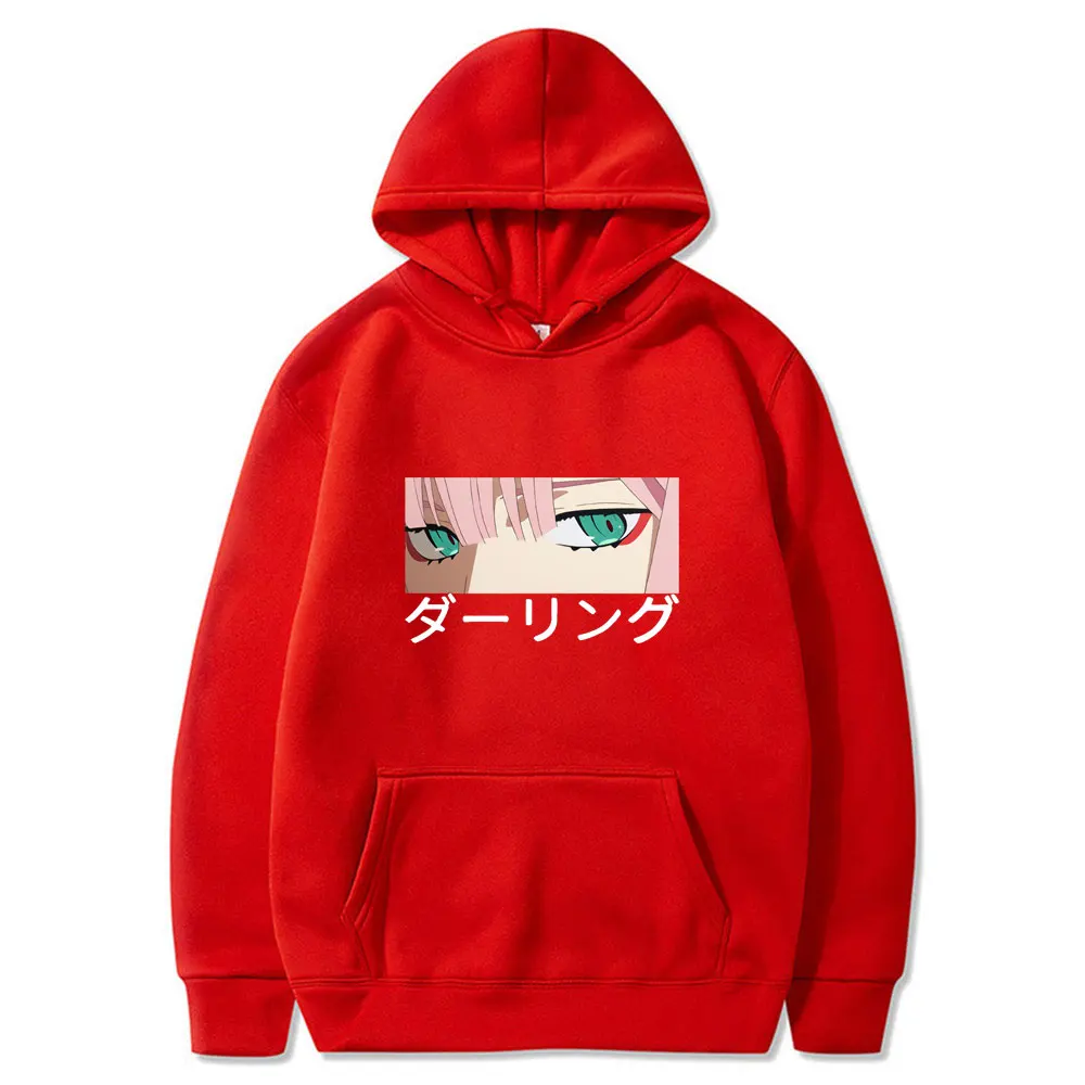 

Sudaderas con capucha de Anime Darling In The Franxx para hombres y mujeres, ropa de calle con estampado Zero Two, sudaderas de