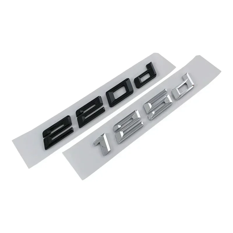 3d ABS хромированные черные Автомобильные буквы наклейка для BMW 116d 118d 120d 125d 130d 135d 218d