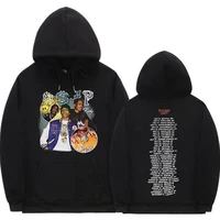 asap rocky portrait double sided print hoodie tops rap playboi carti letter logo hoodies men women hip hop oversized sweatshirt