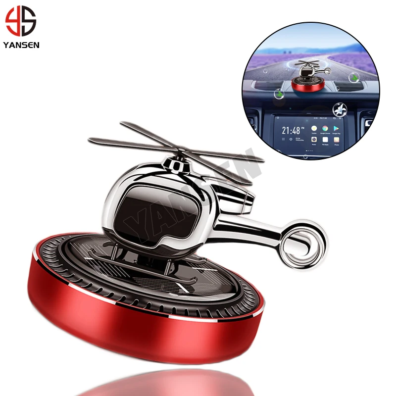 

Solar Powered Propeller Rotary Helicopter Perfume Car Aromatherapy Air Freshener Fragrance Diffuser Dashboard Ornament