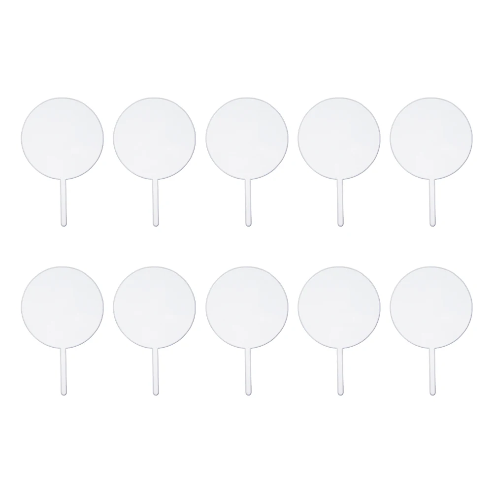 

10pcs DIY Anniversary Transparent Cake Topper Baby Shower Cupcake For Birthday Party Decor Dessert Blank Acrylic Thick Paddle