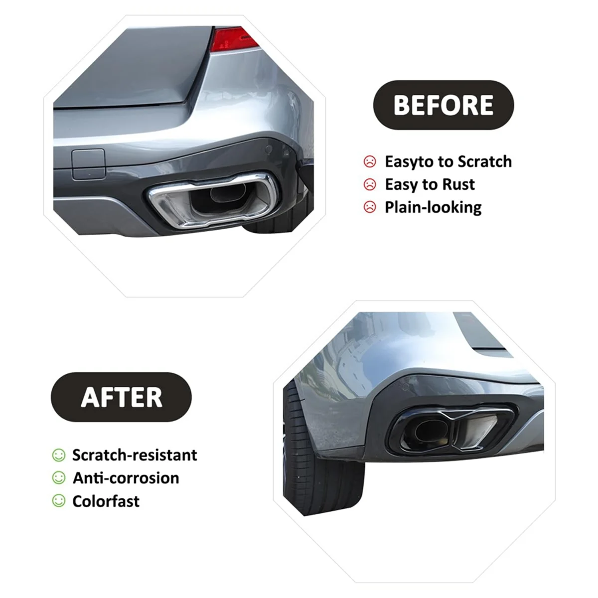 Для BMW X5 G05 X6 G06 X7 G07 2019-2022 (M60) Автомобильный глушитель выходная крышка выхлопной