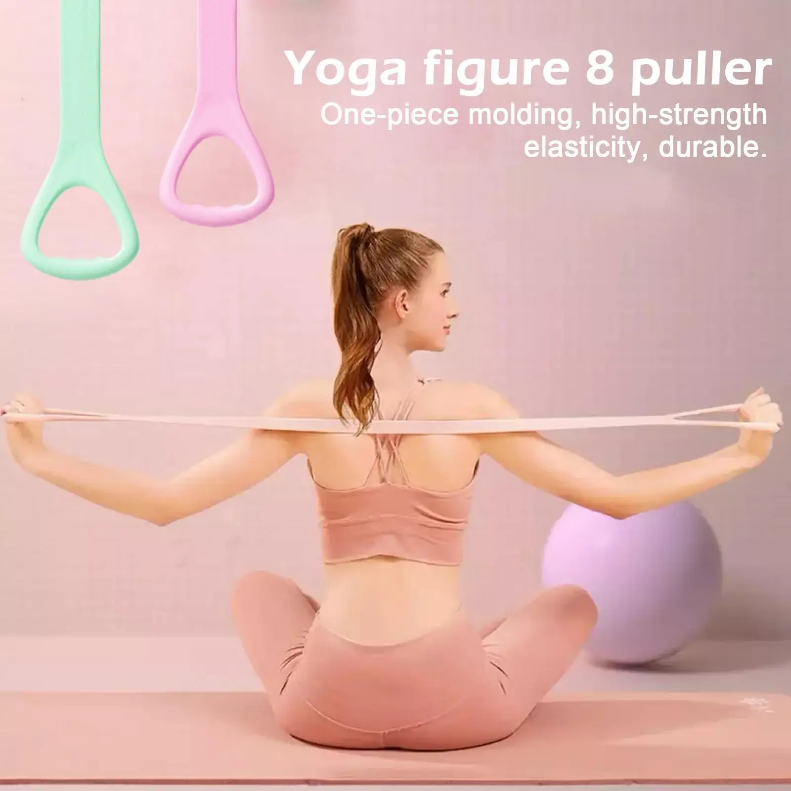 

Силиконовая фигурка для йоги, 8 съемников, шнурок для фитнеса с противоскользящим аксессуаром, аксессуары для массажа ладони и ударов L4I3