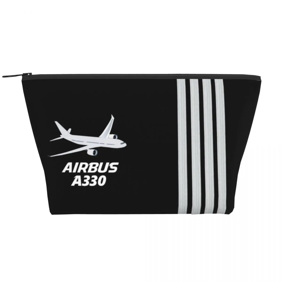 

Airbus A330 Captain Stripes Makeup Bag Travel Cosmetic Organizer Kawaii Pilot Aviation Aviator Airplane Storage Toiletry Bags