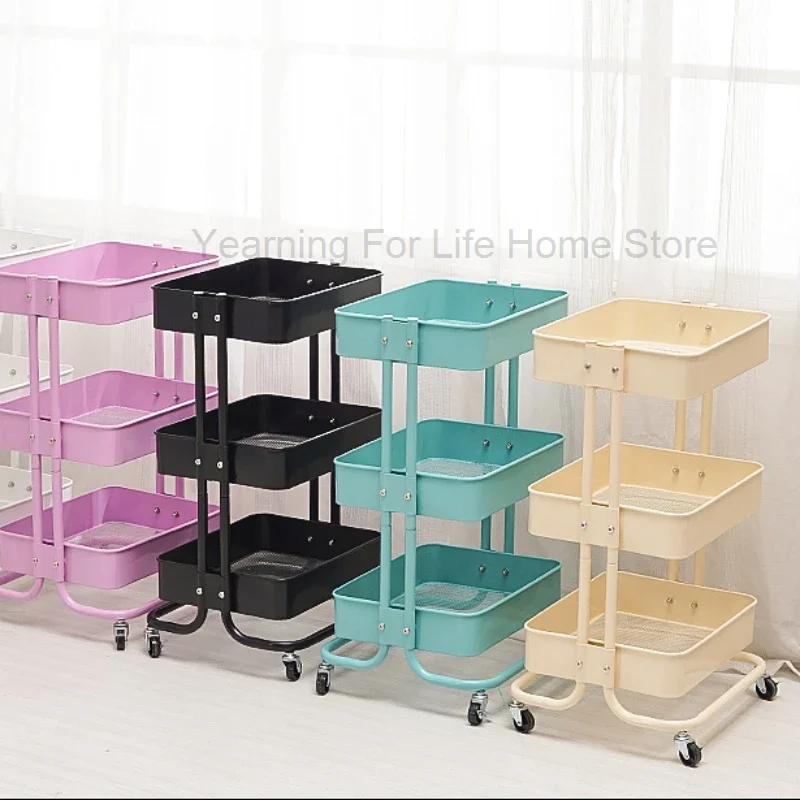 Металлическая тележка для хранения черного салона еды педикюра спа-машины Carrello