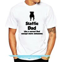 staffie gift t shirt staffie dad staffordshire bull terrier father day harajuku tops fashion classic unique t shirt gift