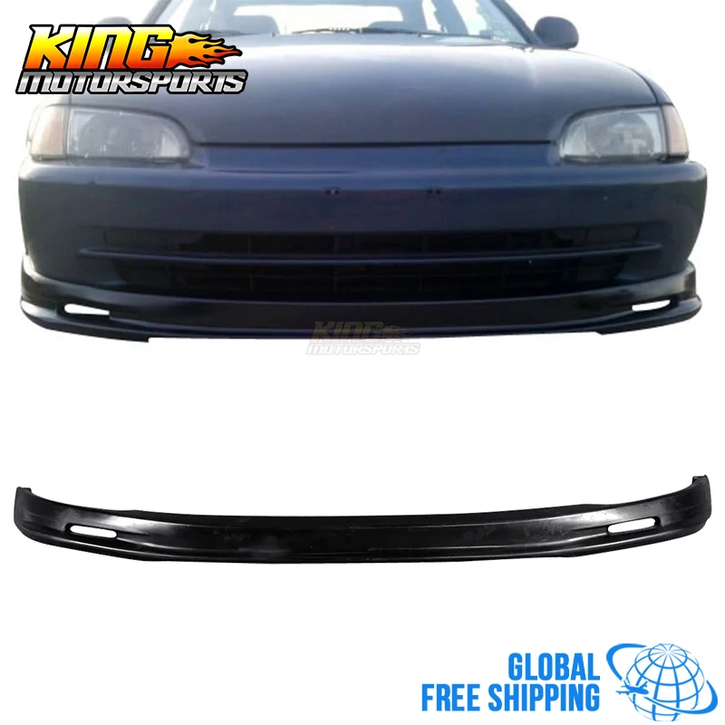 

Fit For 1992 1993 1994 1995 Honda Civic 4DR Mugen style Front bumper lip Black PP Global Free Shipping Worldwide