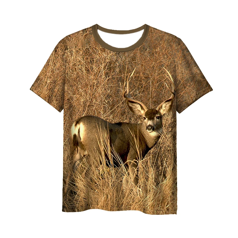

New 3D Print Causal Clothing Hunting Deer Pattern Fashion Men Women T-shirt Plus Size Size S-7XL