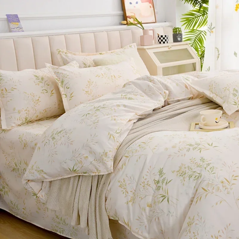 Пододеяльник с цветочным принтом 220x240 наволочкой x