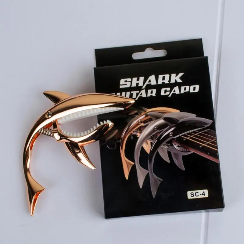 

New Metal Shark Guitar Capo High Quality Zinc Alloy Quick Change Clip Bass Guitar Bridge Guitar Stringed Instrument Accessories