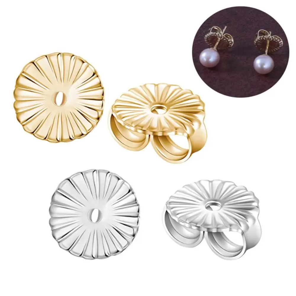 

Застежки для сережек из 18-каратного золота, прозрачные силиконовые застежки для сережек в стиле 1920-х годов, гипоаллергенные аксессуары для ювелирных изделий