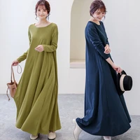 muslimah baju kurung kaftan jubah plain dress baju kelawar cotton plus size plain long sleeve cantik dress
