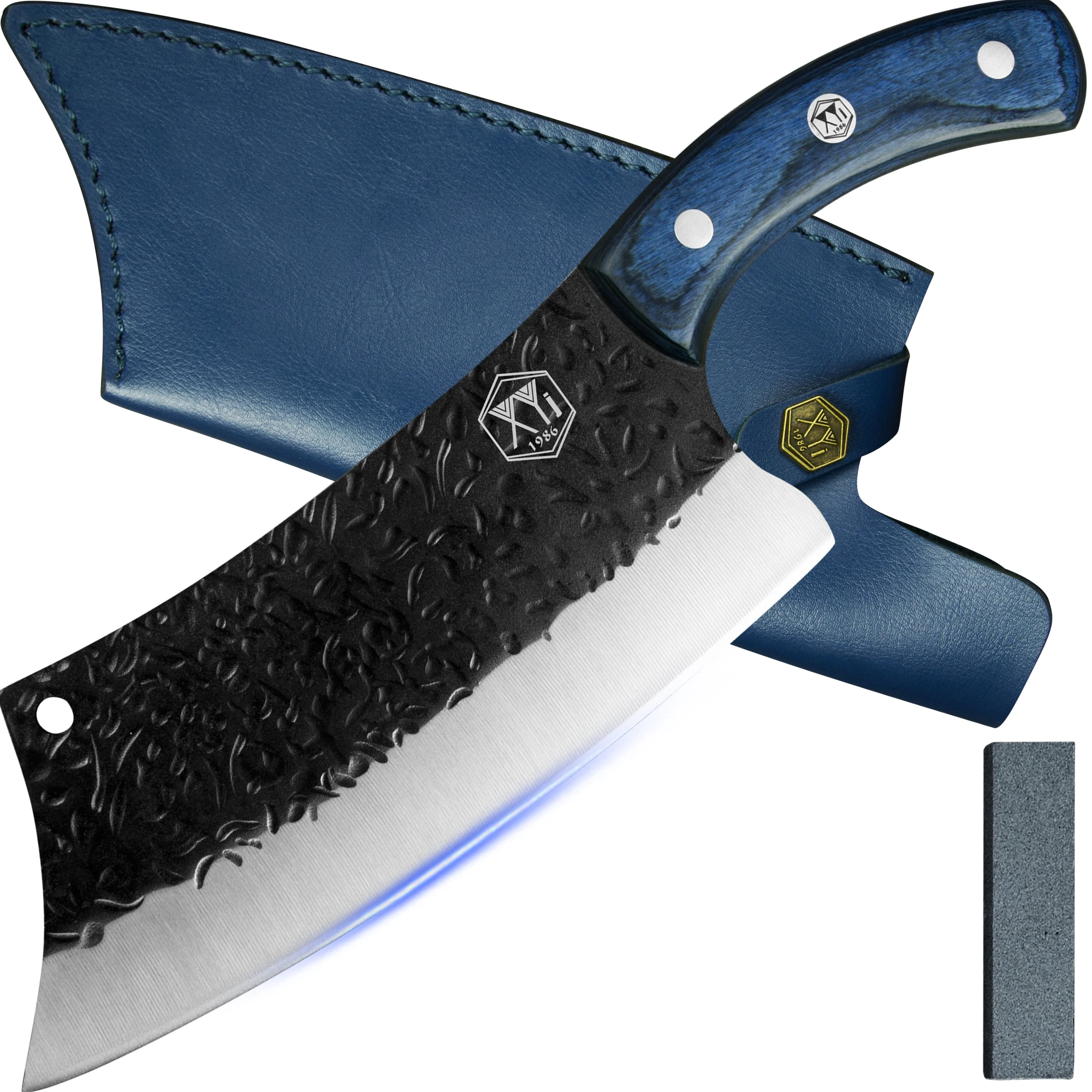 

6"7"8"10"INCH Cleaver Kitchen Knives With Sheath Outdoor Camping Tactical Knife Cutting Knives Full Tang Wood Handle Gift Knife