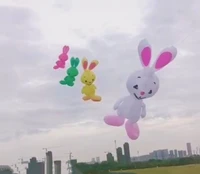 free shipping rabbit soft kite pendant for audlts 4 8m high quality huge nylon animal softinflatable kites outdoor fun toys