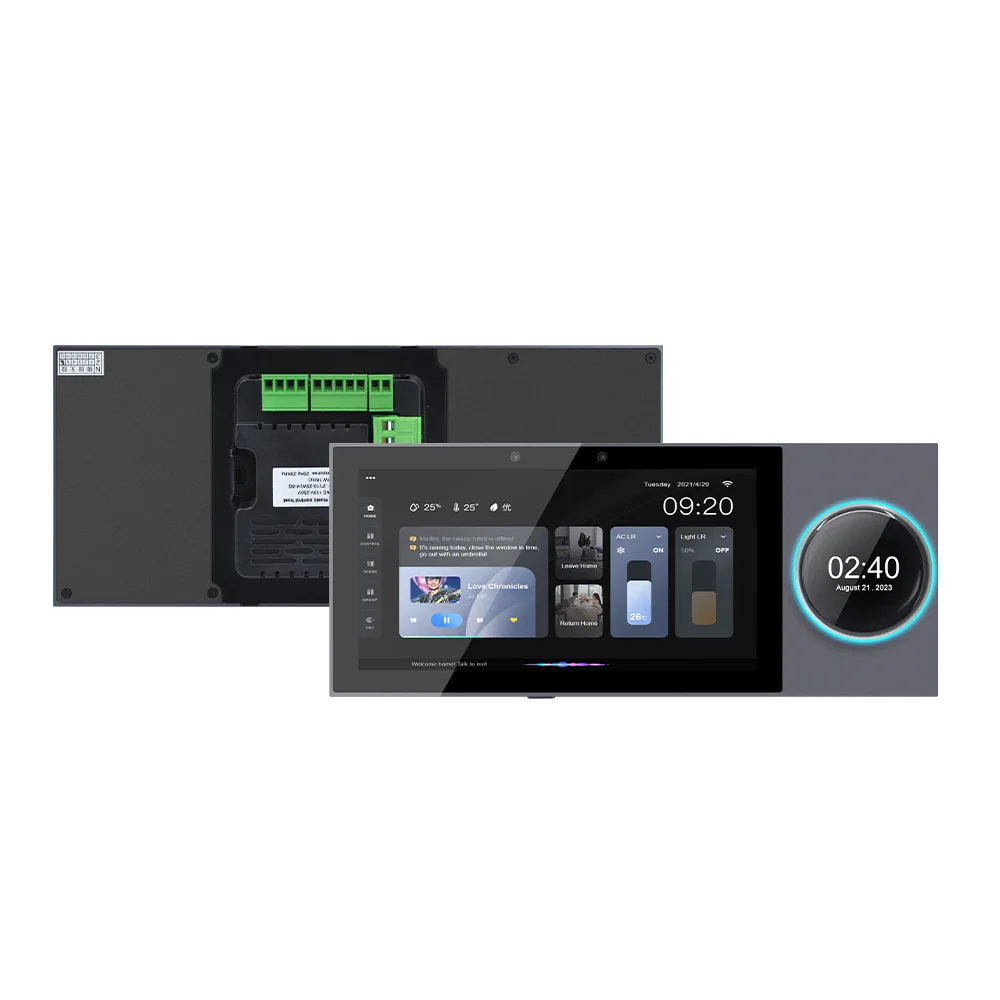 T 6-calowy ekran dotykowy WiFi Android Wielokieszeniowy wzmacniacz ścienny audio z inteligentnym panelem sterowania automatyki domowej