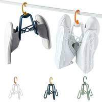 rotated shoes hanger four claws hooks folding shoes drying rack home balcony shoes drain holder multi function shoelaces hooks
