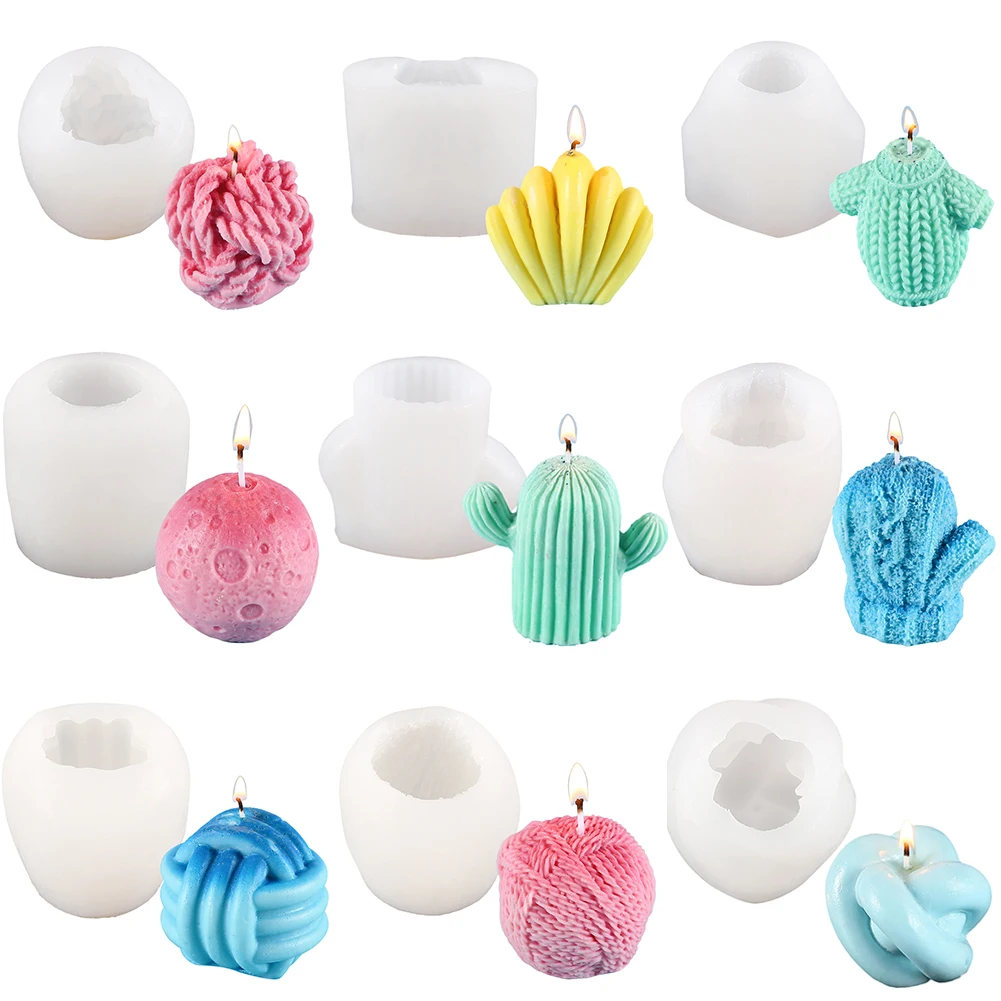 

3D оригинальная силиконовая форма, оболочка, искусственная пряжа, Луна, перчатка, сделай сам, мыло, воск, изготовление украшений