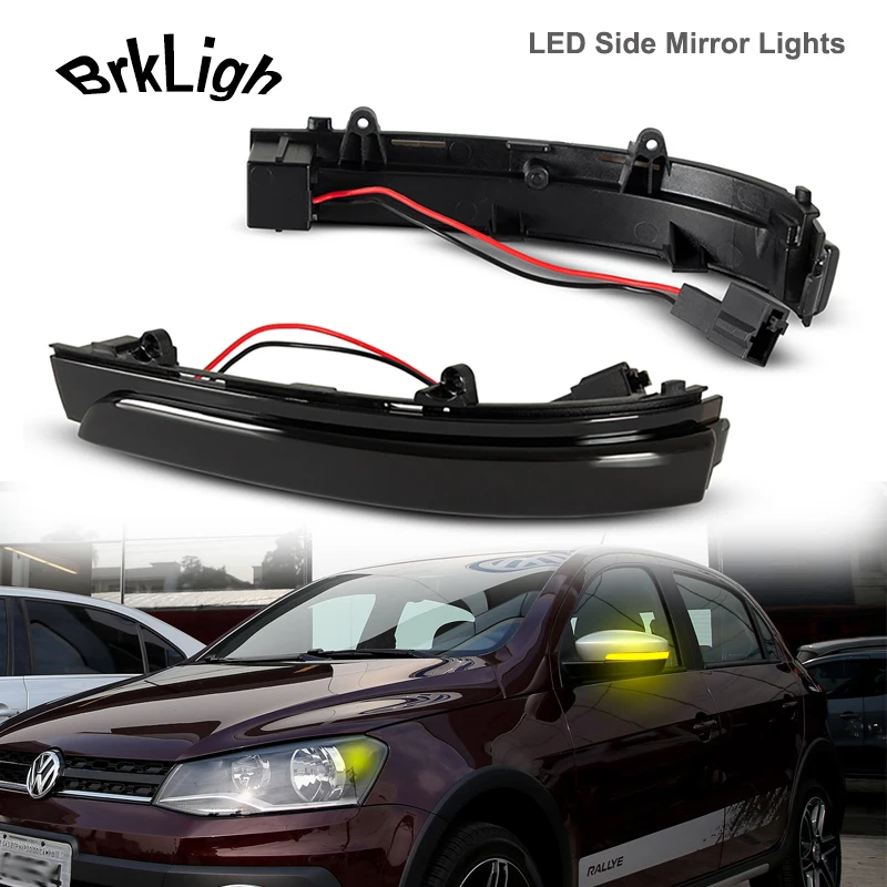 2Pcs Dynamic LED Side Mirror Lights Turn Signal Indicator Lamps For VW Gol G5 G6 G7 G8 Up Polo Fox Passat Eos Jetta Beetle Vento