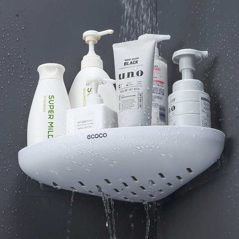 Угловая полка YOREDE для ванной комнаты настенный треугольный стеллаж хранения в