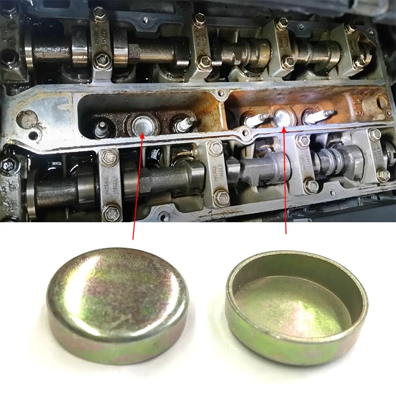 Фото Комплект из 2-х заглушек для головки блока цилиндров Ford 1.25, 1.4, 1.6 16v Zetec SE Mk4, Mk5, Mk6, Fiesta. Автоаксессуары. №2