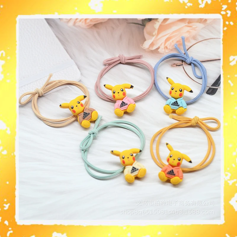 

Покемон Пикачу эластичная повязка для волос красочная мультяшная простая Милая повязка на голову резиновые аксессуары для волос Женская п...