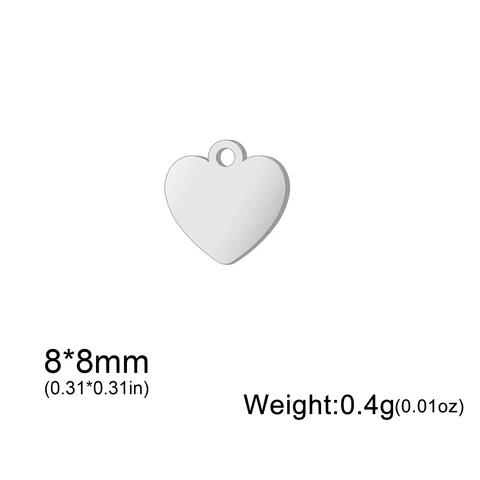 EUEAVAN 5 шт. подвески сердце из нержавеющей стали