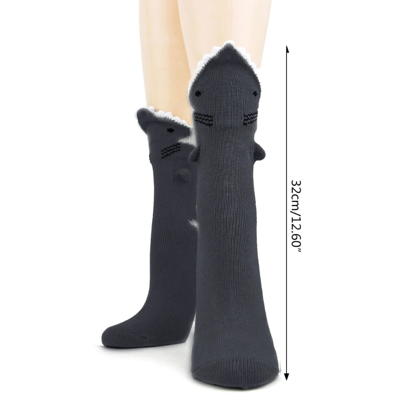 Забавные носки с изображением акулы модные средней длины носки-тахо новинка