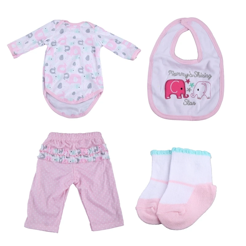

22’’ Cuddle for Doll Mini Realistic Clothes Jumpsuit Toddler Girl for Doll Lovely Dailywear for lifelike Toy Newb