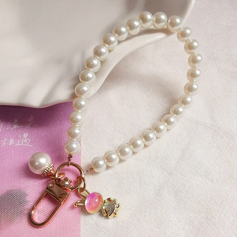 Драгоценный камень кролик жемчуг подвеска зажим для мобильного телефона ремешок