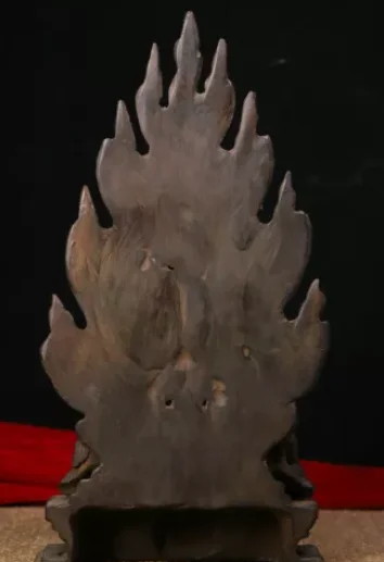 10 6-дюймовый старый тибетский бронзовый храм 3 подсветка Будды статуя фурбы