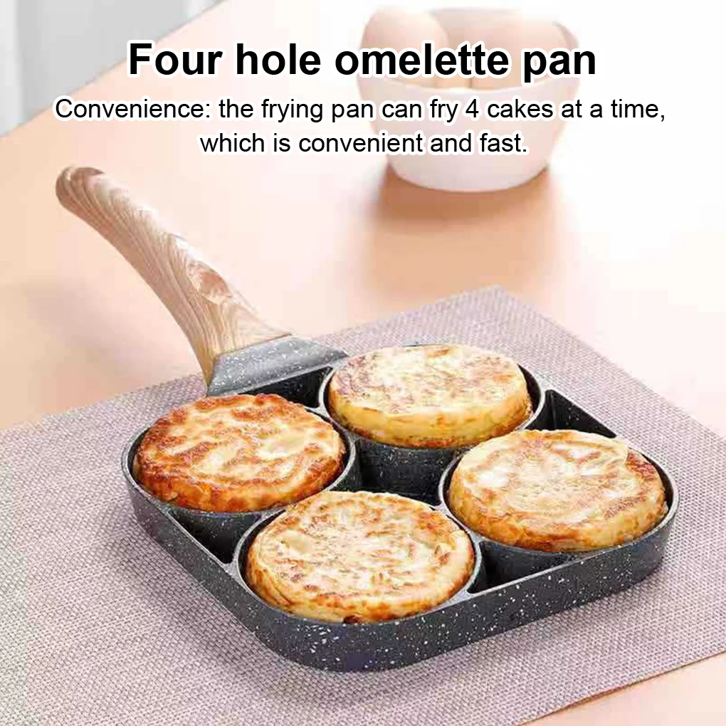 

Four-hole Anti-scalding Frying Pot Waterproof Omelet Pan Household Washable Pancake Pans Breakfast Maker Kitchen Tool